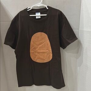 Brown Kids T-Shirt Monkey, reindeer, animal tummy, worn once girls Large